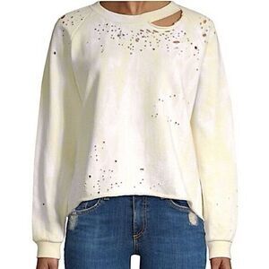 Generation Love Tie Dye Cut Out Sweatshirt Size XS‎ Distressed Cropped Oversized